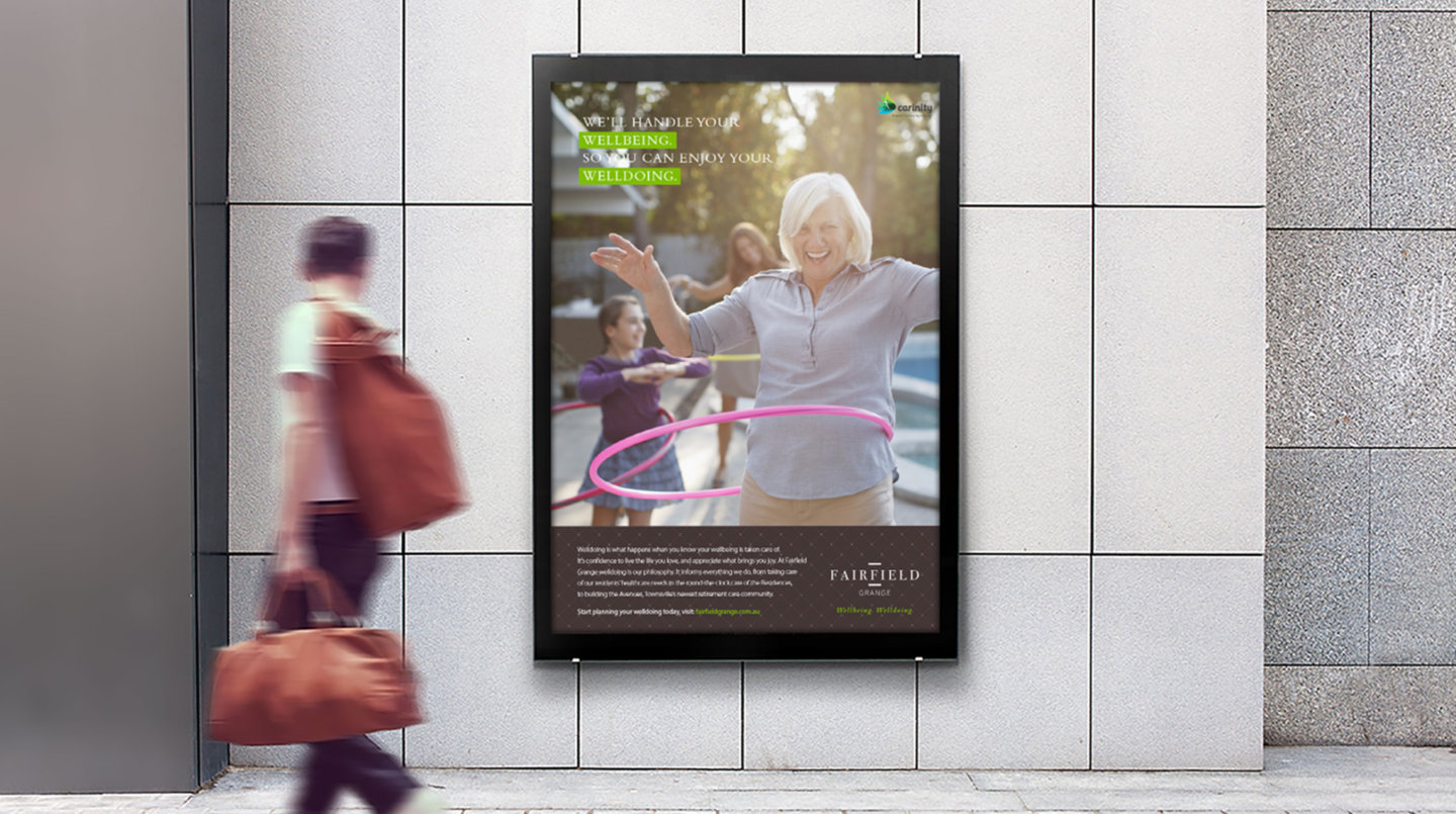 example of JSA's work as a branding agency - outdoor ad creative for Carinity