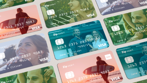 example of JSA's work as a branding agency - zip home loans debit cards