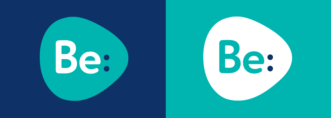 two concepts of the Be brand logo